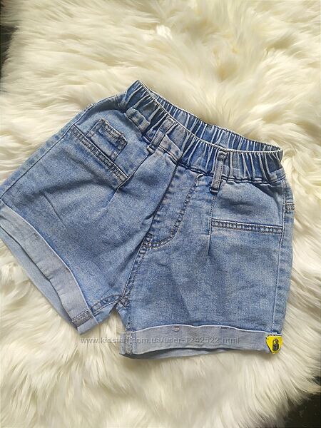 Стильні джинсові шорти на дівчинку 8-9 років