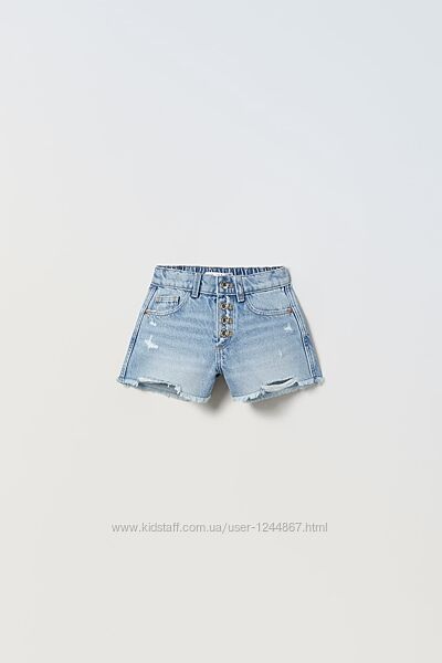 Джинсові шорти з бахромою Zara 4-6 років