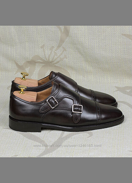 Кожаные туфли монки Bally Scribe Goodyear Швейцария 42р.