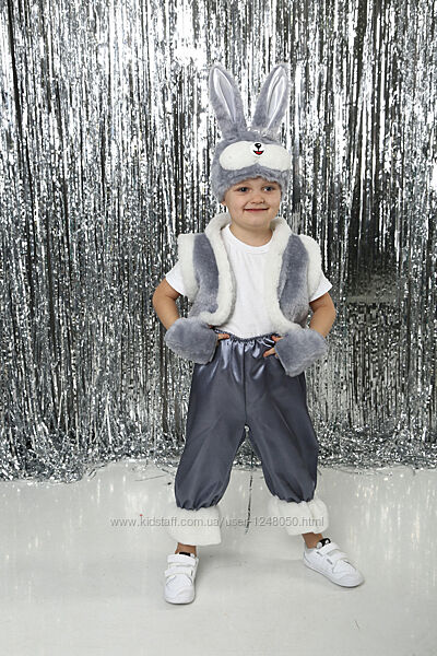 Новогодний костюм Зайчик серый