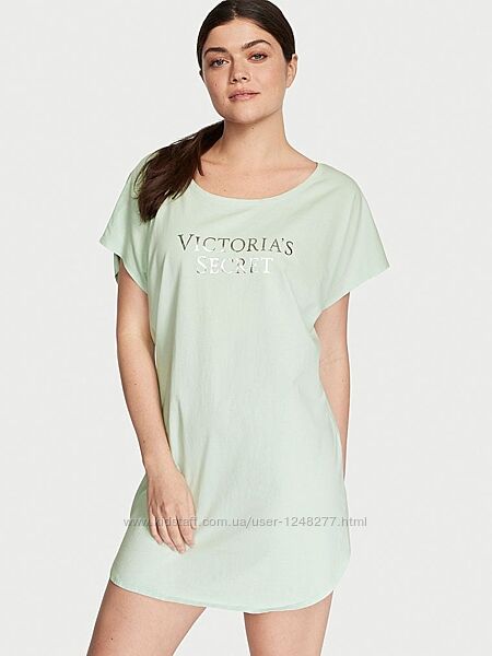 Victoria&acutes Secret Lightweight Cotton Dolman Sleepshirt Ночная Вика лого S