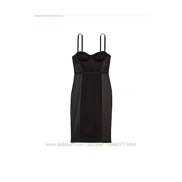 Victoria Secret Корсетное платье черное XS Archives Monogram Corset Dress