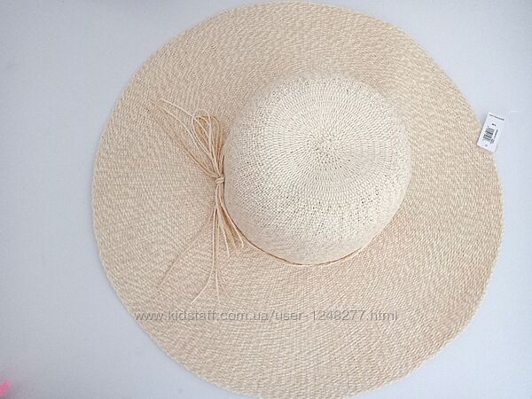 GAP Шляпа от солнца Tie Straw Hat pale beige S/M