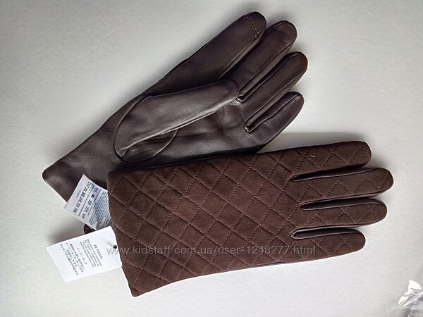 Перчатки Кожа Замша S Lands End EZ Touch Screen Quilted Suede Gloves