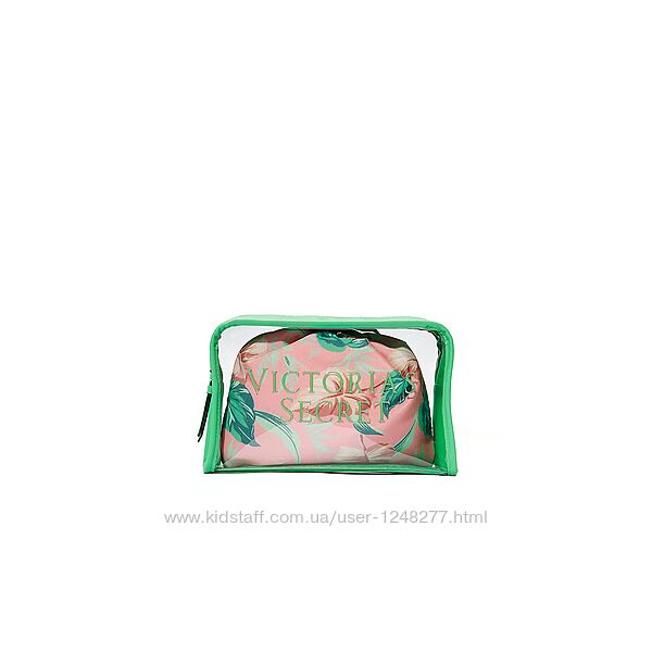 Victorias Secret Косметичка 2 в 1 Makeup Bag Palm Print Виктория Сикрет