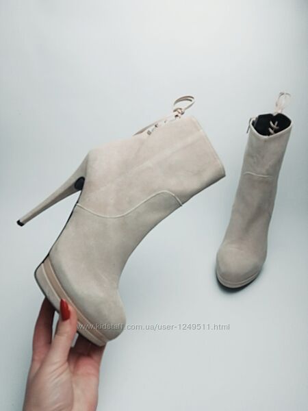 Замшеві італійські черевики ботильйони Mai Piu Senza Маи Пиу Сенза 38р