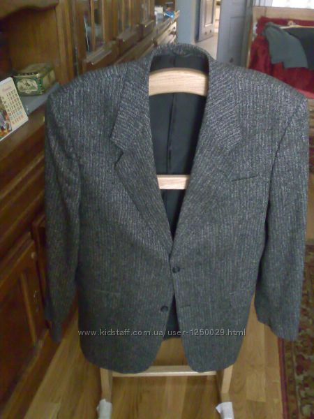 Пиджак мужской, темно-серый с полосами, L-XL 50, 52, 54 