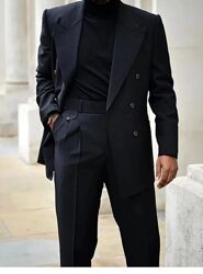 Двубортный 100 шерстяной пиджак Marks & Spencer