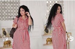 Коттоновое платье-рубашка 100 хлопок Papaya