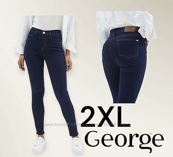 George новые женские джинсы стрейч большого размера ХХЛ