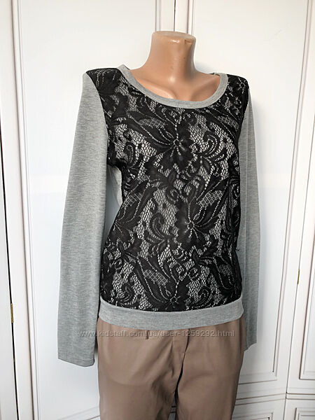 Лонгслив с кружевом р. M/L