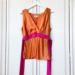 Шелковый топ isaac mizrahi, р L/XL