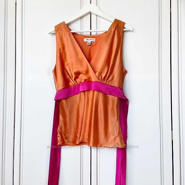 Шелковый топ isaac mizrahi, р L/XL