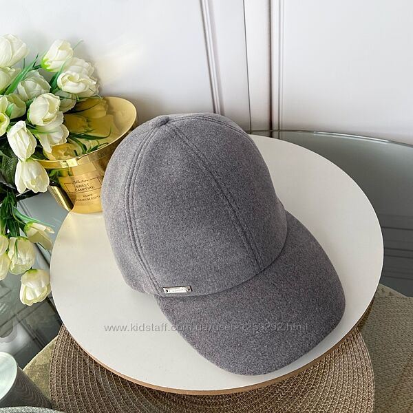 Бейсболка серая кашемир