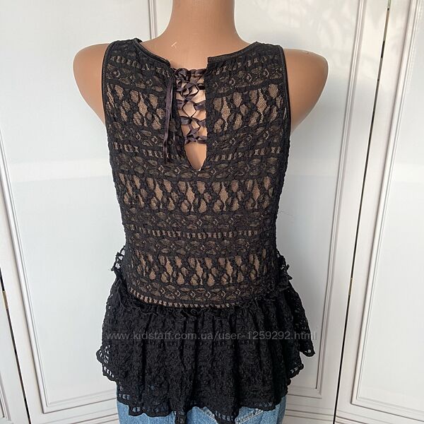 Ажурный топ с баской, турция, р. 46/48