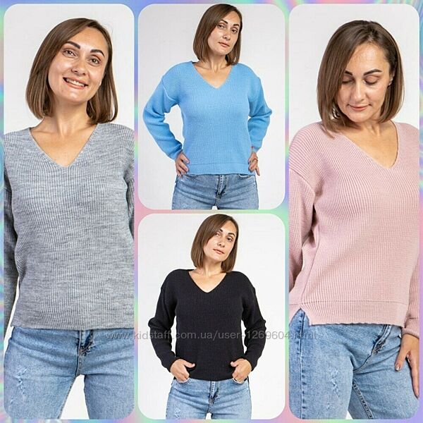 S-XL. Жіночий вязаний джемпер светр. Женский вязаный джемпер свитер