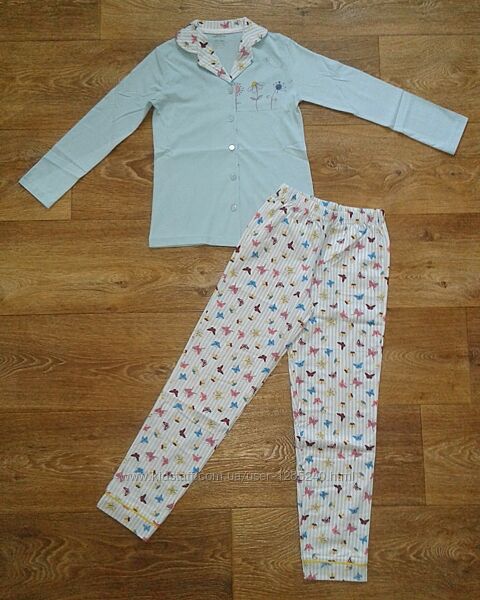 Пижама для девочки застежка пуговицы, штаны. турция
