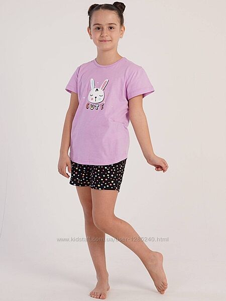 Пижама летняя для девочки футболка шорты Vienetta. Выбор.