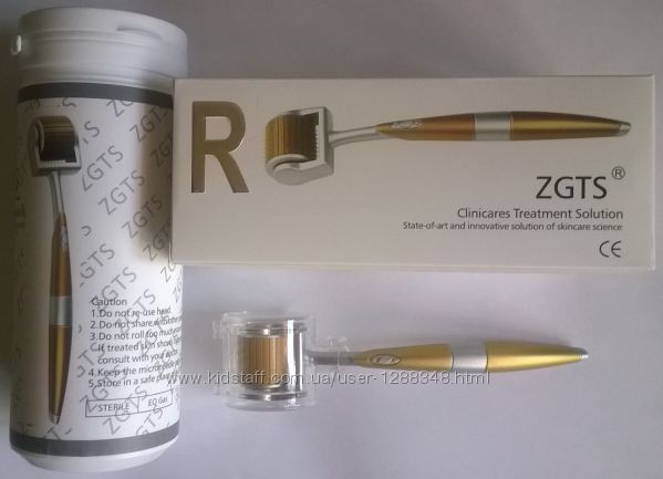 1. 5мм ZGTS Gold Мезороллер позолоченные титановые иглы в футляре