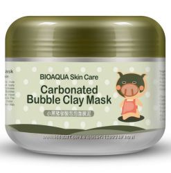Карбонатная пузырьковая маска для лица на основе глины BioAqua