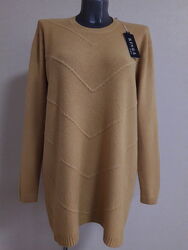Модный, теплый,40велановой шерсти,5кашемира, длинный свитшот, пуловер, овер