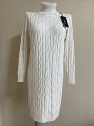 Красивое, уютное, очень теплое, плотное базовое платье-свитер с кашемиром