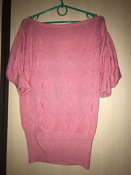Летняя вязанная кофта блузка на 46-48р.