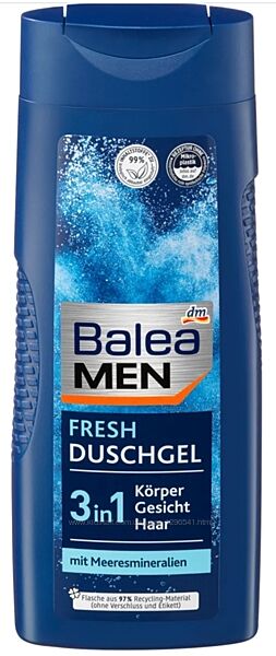 Гель для душа Balea Men Fresh 3in1, 300ml