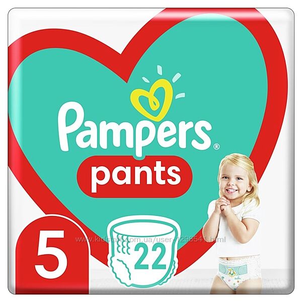 Підгузки-трусики Pampers Pants Розмір 5, 12-17 кг, 22 шт