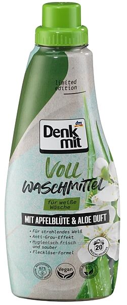 Гель для прання білих речей Denkmit Vollwaschmittel flssig Apfelblte Aloe