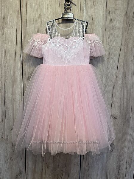 Сукня на випуск в садок святкова рожева 122р