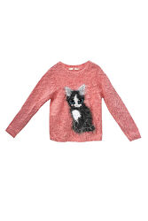 Оригинальный джемпер с котиком от бренда H&M разм. 110-116