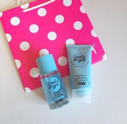 Парфюмированный набор спрей лосьон пакет  Victorias Secret Pink Cool brigh