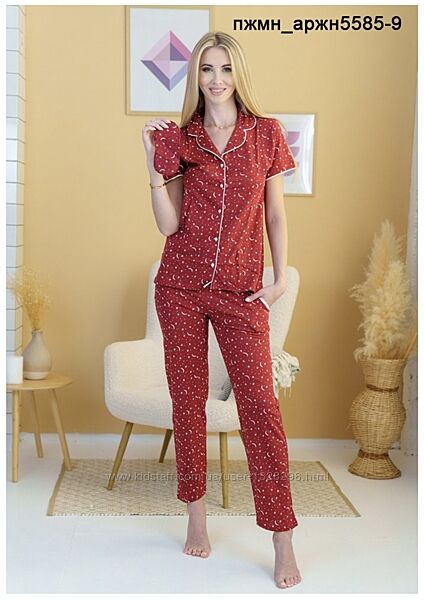 Жіночі піжами футболка і штанці, асортимент. Женская пижама