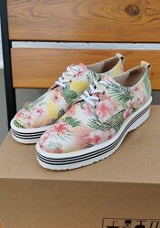 Кожаные туфли лоферы дерби оксфорды Pertini 37, 5 р. Оригинал