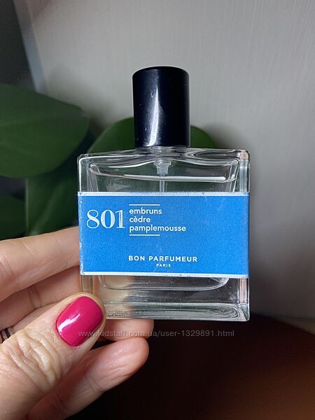 Нишевый парфюм Bon Parfumeur 801 sea spray, cedar, grapefruit