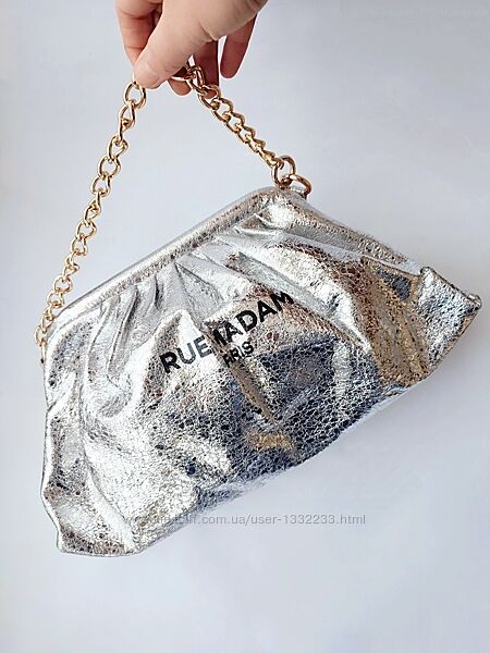 Серебристая стильная фирменная сумка A. P. C Rue Madam Paris, оригинал.