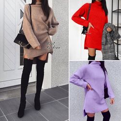 тепла сукня туніка на флісі, багато кольорів, норма і батал