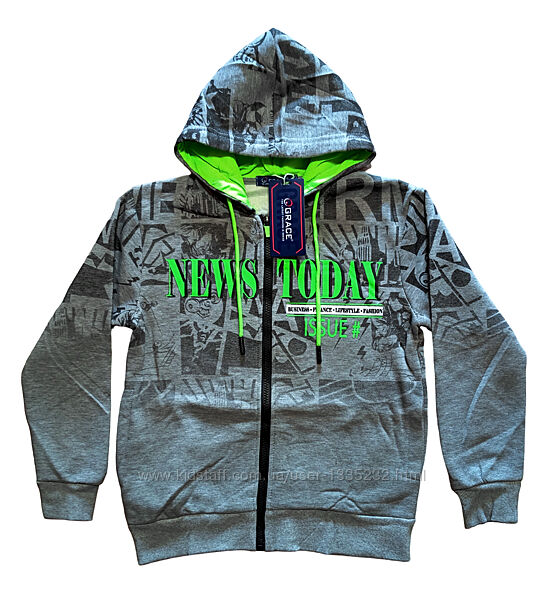 Толстовка, тепла кофта для хлопчика, зріст 140-152. Grace, Угорщина.