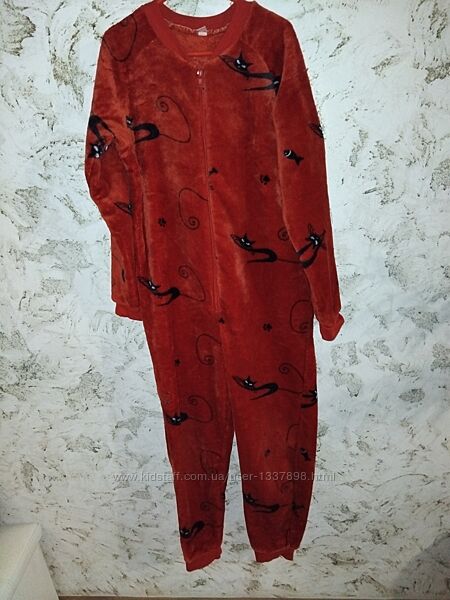 Пижама слип кенгуруми С пумой бордо на 11лет З багірою 