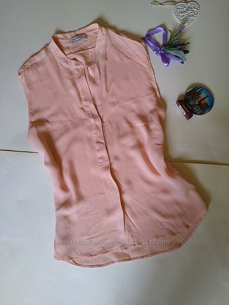 персиковая блуза натуральный шелк