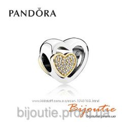 Pandora шарм союз любящих сердец 791806CZ серебро 925 Пандора оригинал