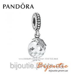 Шарм-подвеска Pandora луна и звезда 791392CZ серебро 925 кубический циркони