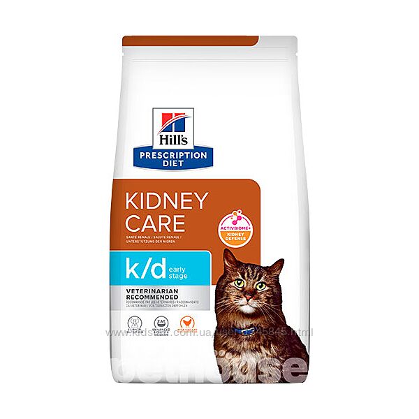 Hill&acutes PD Feline K/D Early Stage ActivBiome Kidney Defense 1,5 кг