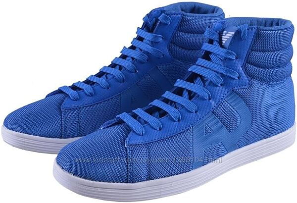Високі кросівки&92хайтопи &92Armani Jeans Bright Blue&92оригинал&9227см