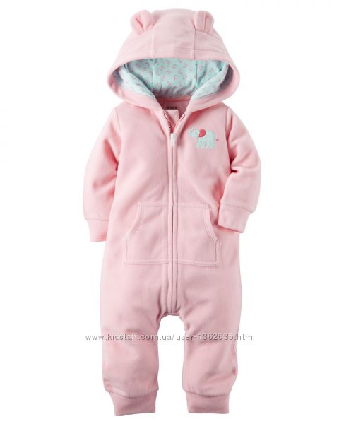  Флисовые комбинезоны Carters с капюшоном