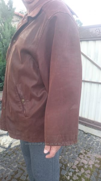Оригинальная кожаная куртка бренда Timberland.  Р. XL-XXL 