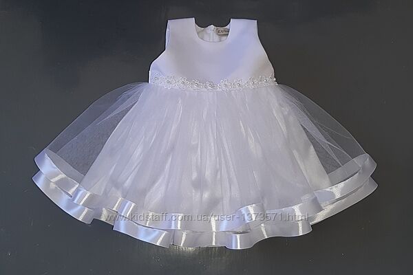 Святкова біла пишна сукня для самих маленьких Квіточка, модель 103