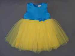 Святкова сукня, для самих маленьких, жовто-блакитного кольору, модель  146