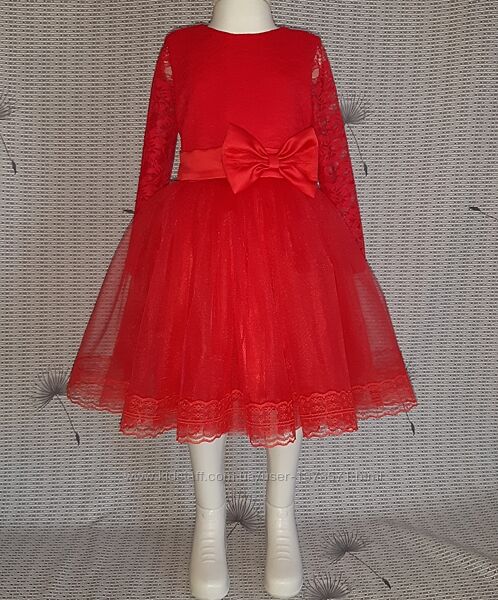 Красива дитяча святкова сукня з довгим рукавом, модель  173